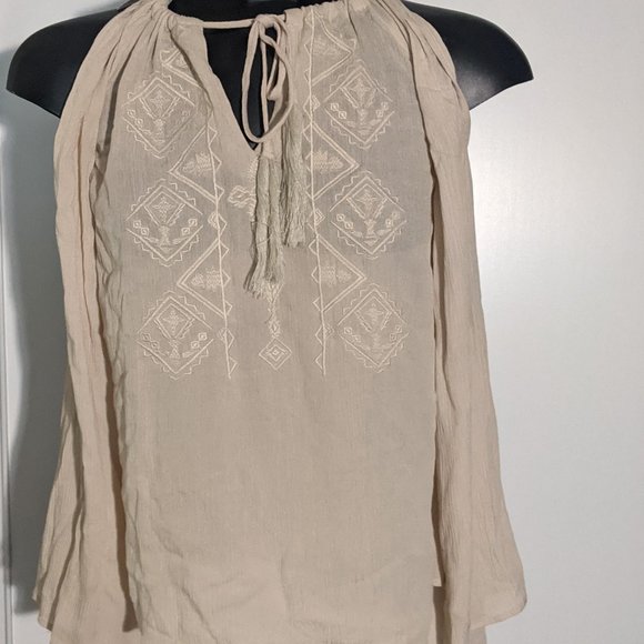XS Boho Anthropologie Bell-Sleeved Top *NWT* - Picture 1 of 5